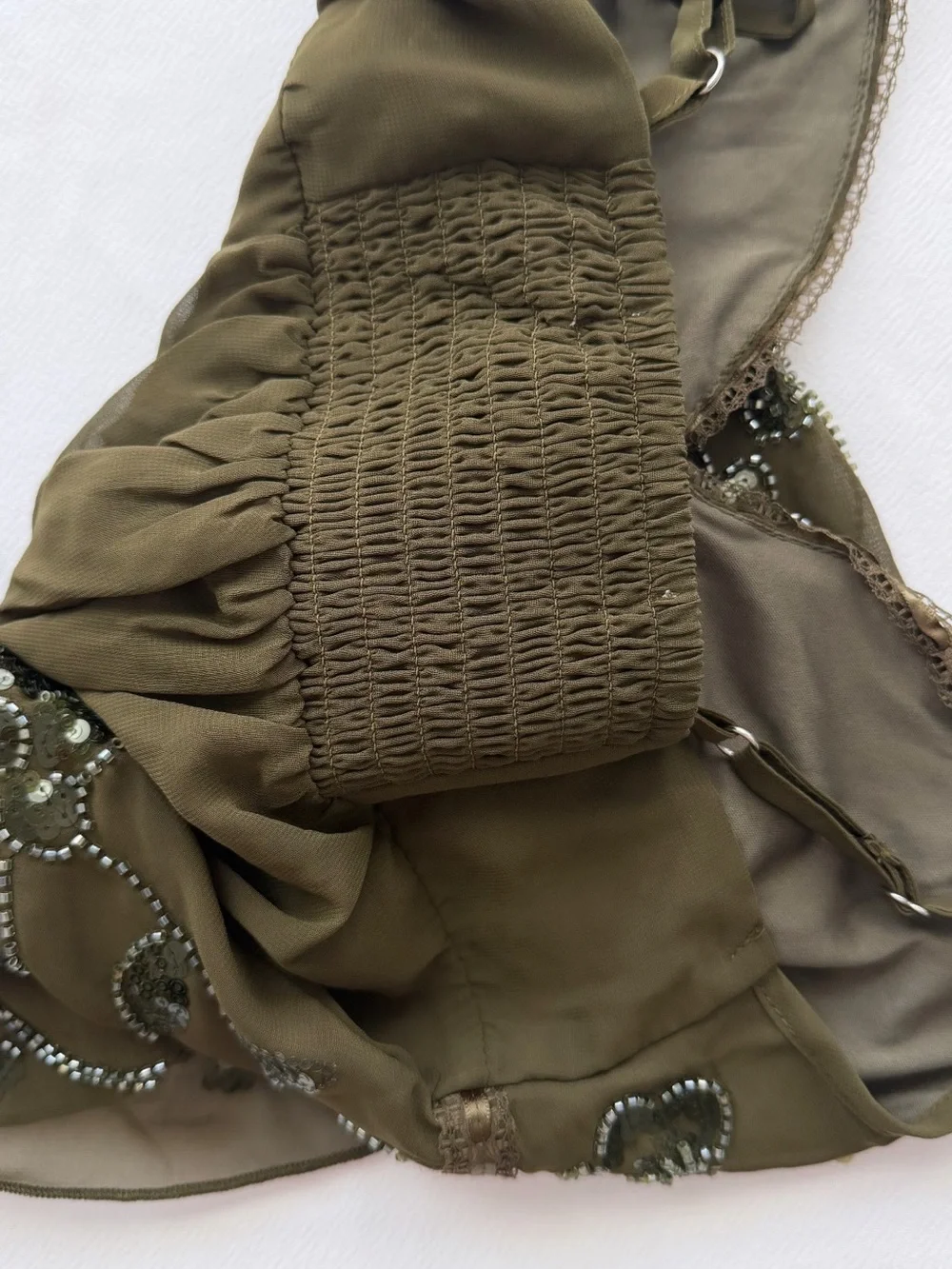 Madden Girl Olive Beaded Sequin Babydoll Cami - Picture 4 of 5